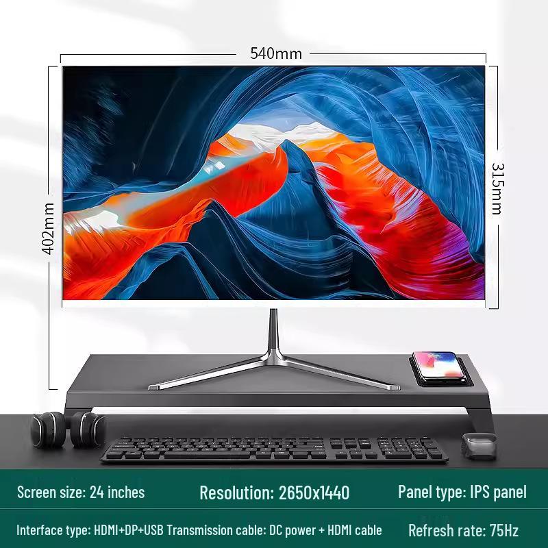 Frameless LED Computer Monitor: 19-27 Inch, Flat & Curved HD LCD Screen