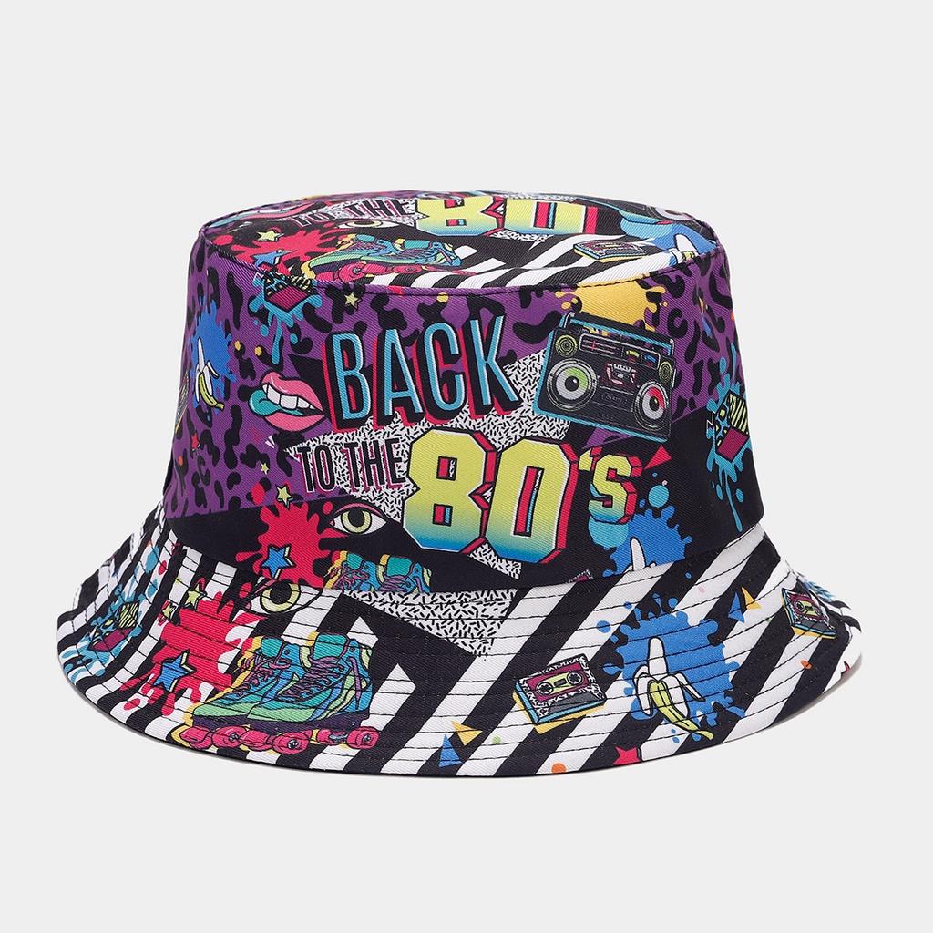 2027 NOUVEAU Chapeau Bob Large à Bord Personnalisé KJ Imprimé Réversible Unisexe Chapeau Bob Imprimé All Over en Polyester Avec Étiquette de Marque Privée
