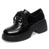 Women's Autumn New Small Leather Shoes Platform-soled Fashion Versatile Soft-soled Single Shoes Women's Casual Shoes