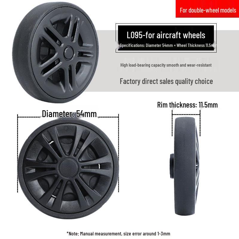 Universal Wheel Replacement for Luggage Suitcase: Leather Caster Rubber Roller Rim Repair Accessories