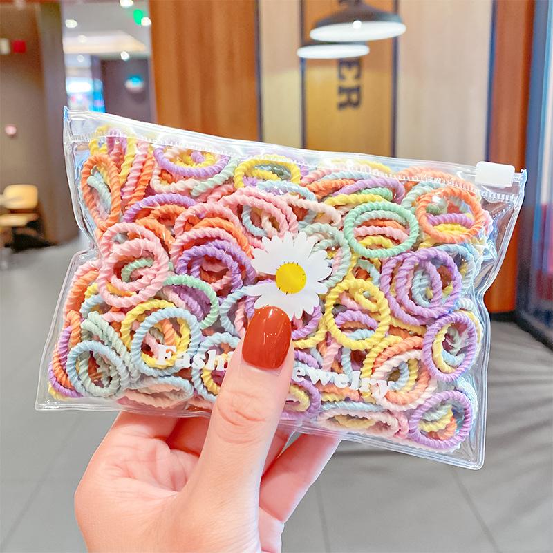 100 Buc/Pungă Elastice de Păr Simple Practice Mici Fete Copii Accesorii Inel Coadă de Cal Bentiță