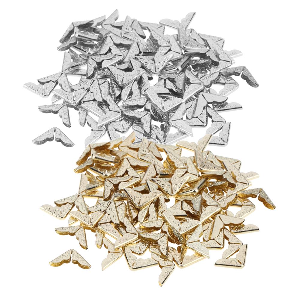 100-500Pcs Scrapbooking Albums Corner Protector Card File Menu Metal Book Corner for Scrapbooks Photo Albums Decorative Corners