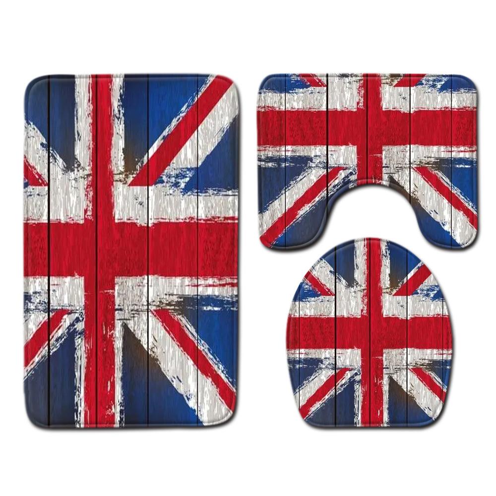 World Scenery Toilet Three-Piece Floor Mat Bathroom 3-Piece Mat Carpet Door Mat Is Now