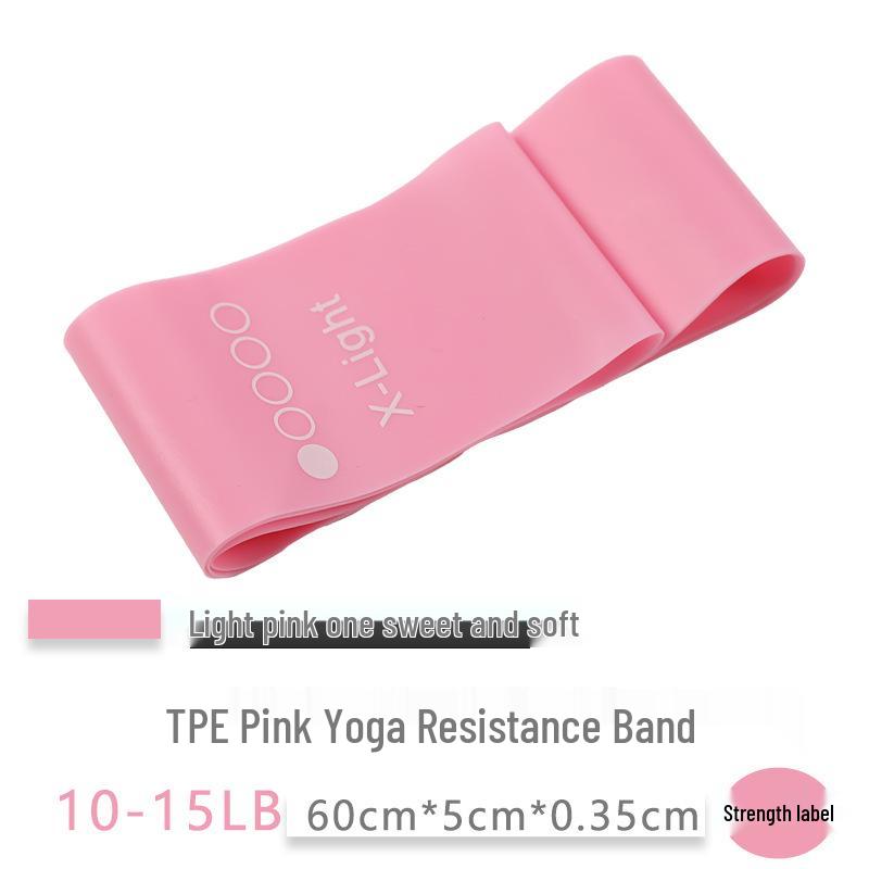Eco-friendly TPE Pink Resistance Band Series for Yoga and Fitness