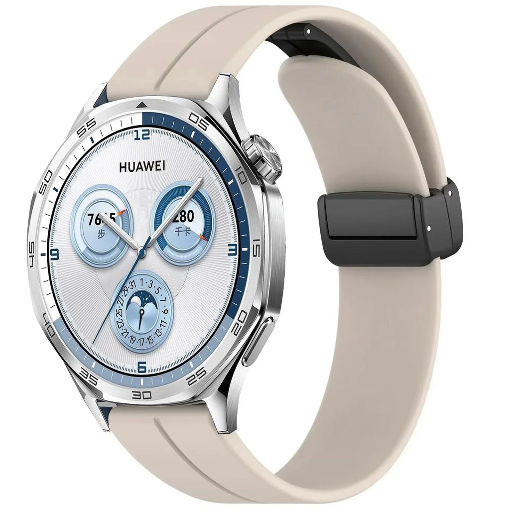 22mm 20mm Magnetic Loop Strap For Huawei Watch GT5/4/3/2/2e 46mm Silicone Bracelet for Samsung Galaxy Watch 7 6 5 4 40/44mm Band