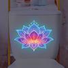 Glow-In-The-Dark Lotus Toilet Sticker Pvc Self-Adhesive Removable Wall Decal Luminous Car, Bedroom, Living Room Sticker