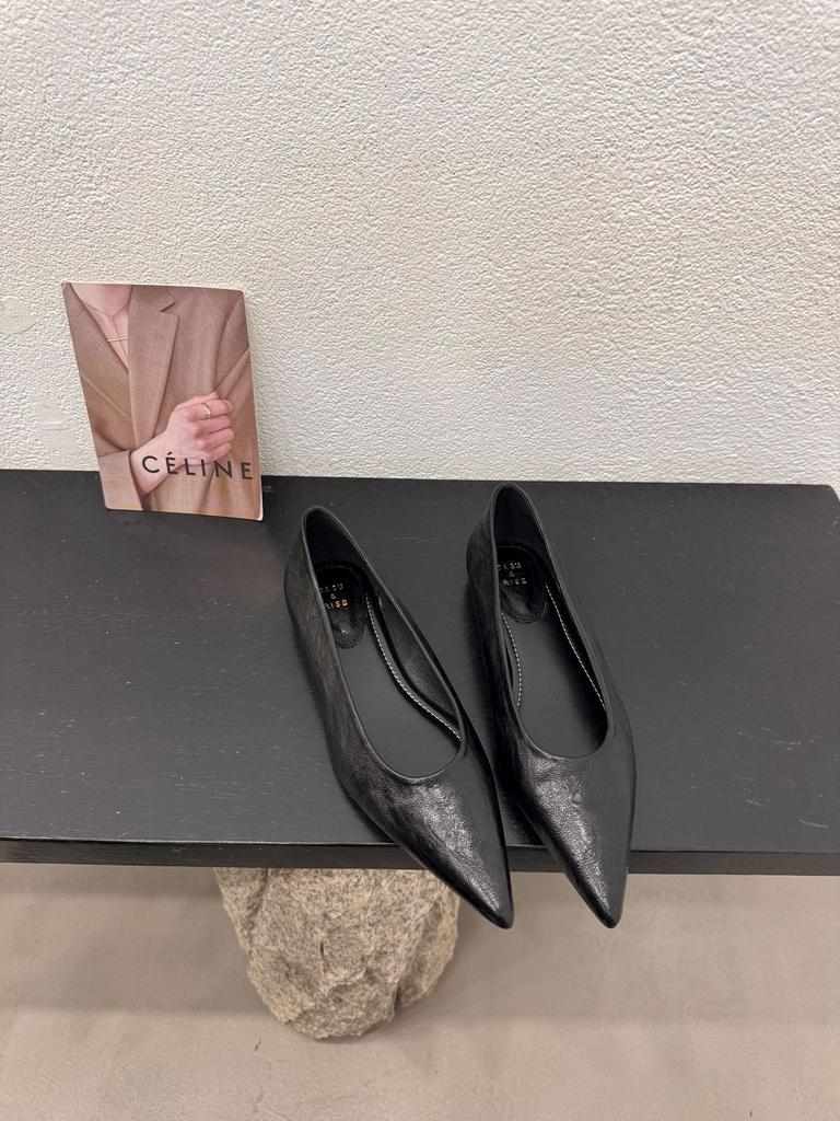 2025 Frühling und Herbst neue dünne hochhackige spitze Fußbedeckung flache Öffnung Abendtemperament Nische Mary Jane Damen Einzelschuhe