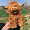 Simulace Skotská vysočinská kráva Plyšové zvířátko Panenka Měkká plyšová hračka Skotská vysočinská kráva Kawaii Dětský dárek Hračka Domácí pokoj Dekor