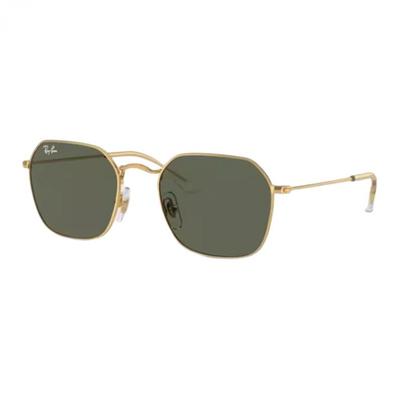 RayBan Two-Tone Design Metallic Irregular Sunglasses Unisex Couple Gold Style