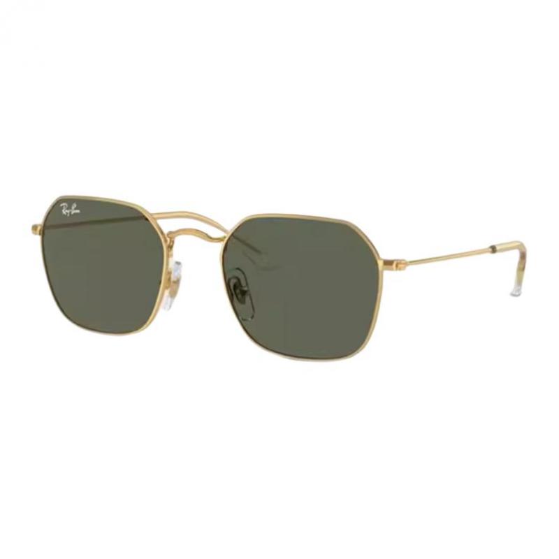 RayBan Çift Tonlu Tasarım Metalik Düzensiz Güneş Gözlüğü Unisex Çift Altın Stili