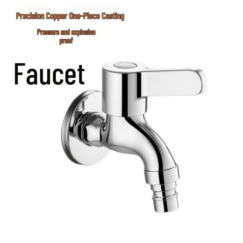 Shiyi Thickened Brass Washing Machine & Bathroom Sink Faucet