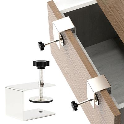 Drawer Clip Quick Positioning Precision Screw Stable Simple Installation Clamping Flat Comfortable Knob Drawer Jig for Home