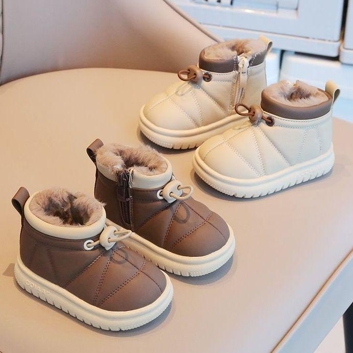 Winter Kleinkind Fleecegefütterte Warme Schneestiefel - Weiche Sohle, Verdickte Stiefeletten für Jungen & Mädchen