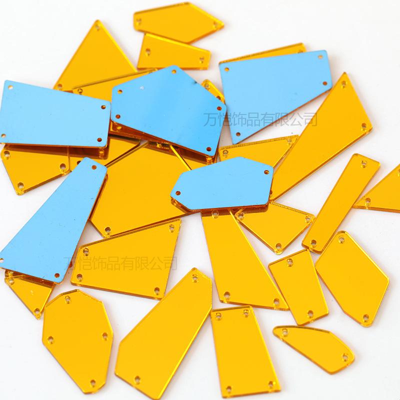 Acrylic Hand Seam Drill, Flat Bottom Special-Shaped Mirror Diy Clothing Decoration Jewelry Mirror Accessories Seam Drill