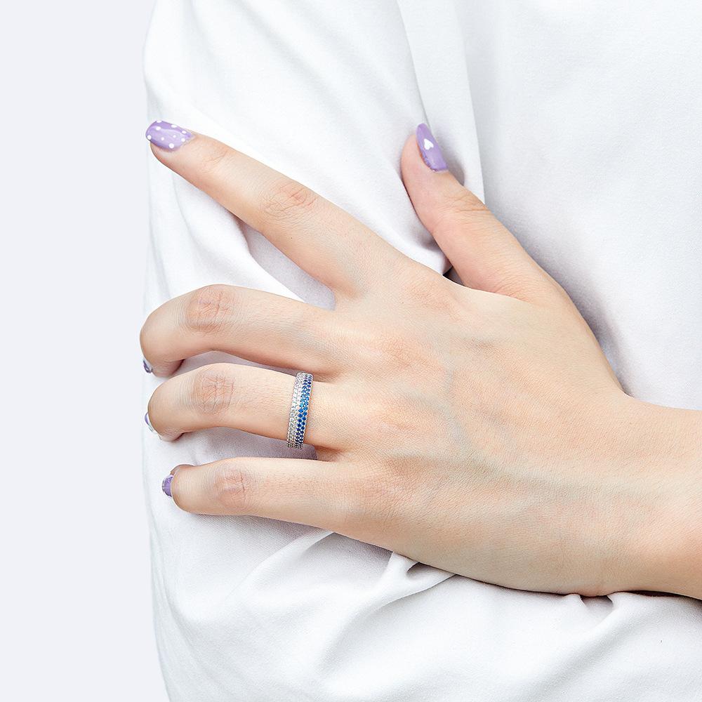 Lindon Classic 925 Sterling Silver Zircon Ring Ladies Jewelry Wedding Promise Party Gift