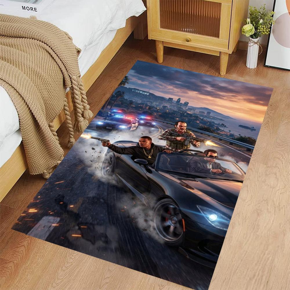 Gta Area Rug Design For Dormitory Living Rooms Balcony Outdoor Antislip Carpet Anime Office Decor Best For Christmas