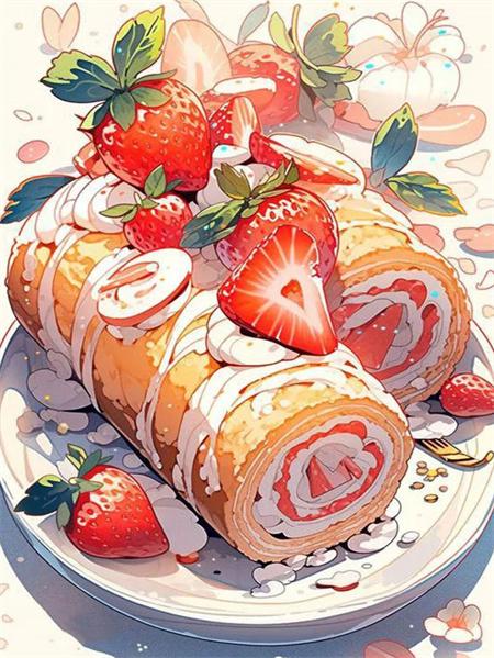 Diamant-Malerei-Set, Kuchen, Essen, volle quadratische und runde Stickerei, Kaffeelandschaft, Mosaik, Heimdekoration