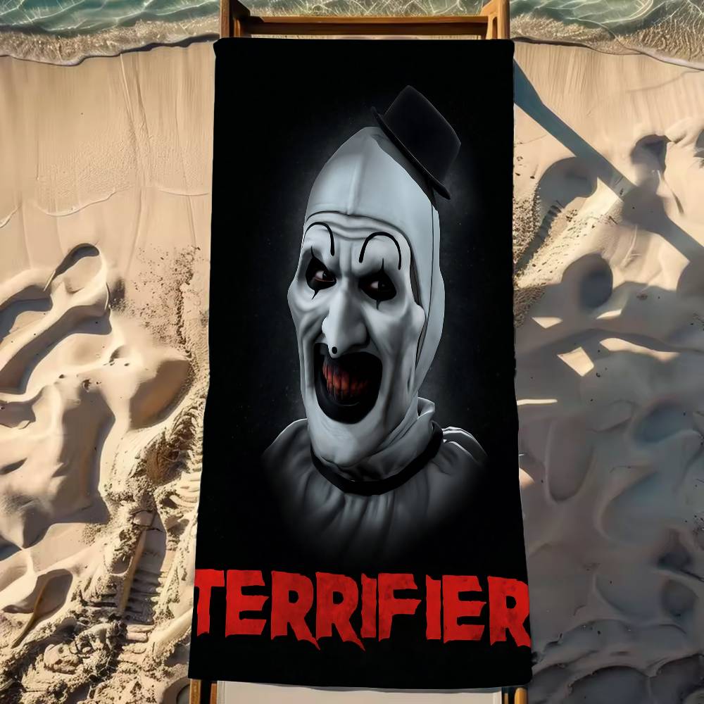 Terrifier 2 Horror Movie Microfiber Beach Towel Absorbent Quick Dry Soft Yoga Swimming Resort Mountain Climbing Towel