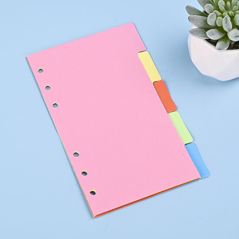 Ricarica Fogli Mobili A5 Vintage, Carta Kraft Daolin per Quaderno a 6 Fori, Pagine Interne A6 e A7, Vuote e Righe