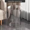 Acrylic Transparent Trash Can: Chic, Simple Storage Bin for Living Room, Kitchen, or Bathroom