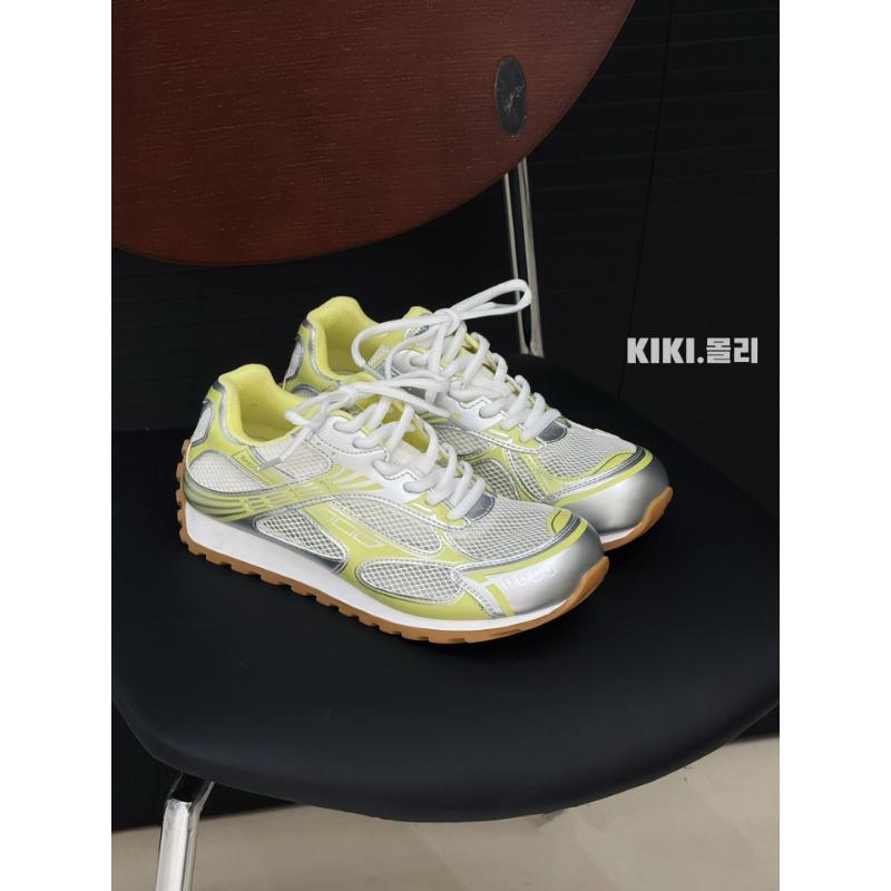 

Daddy Shoes Women s Leather Platform Silver Casual Sneakers Sneakers Tide 35 жёлтый