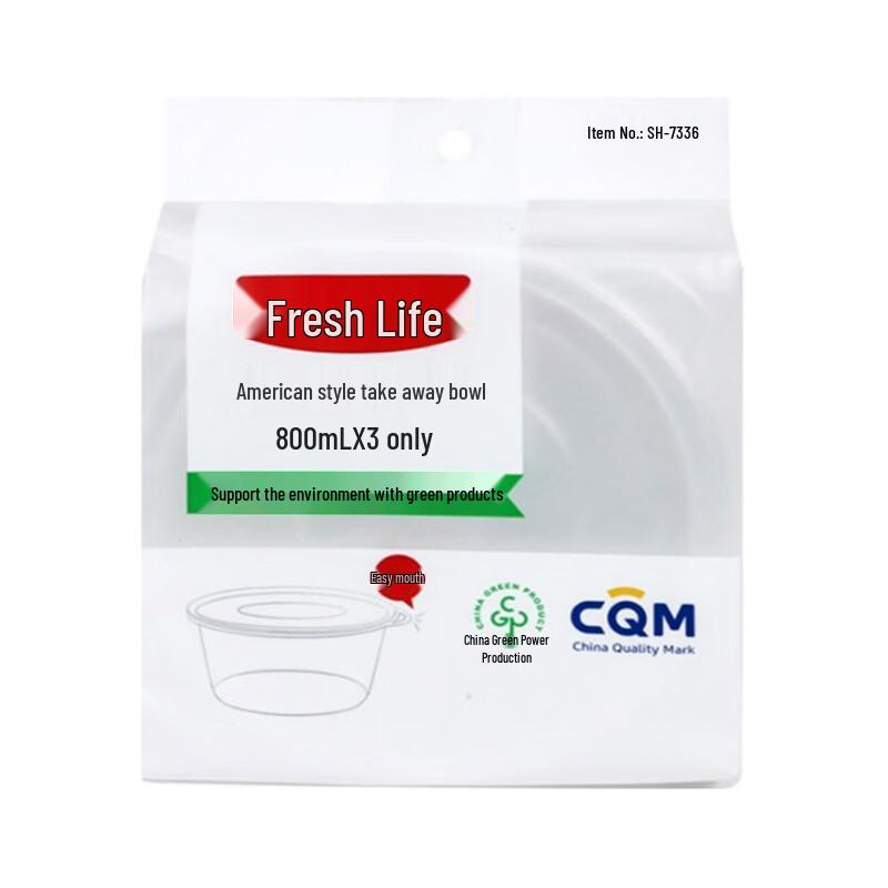 Fresh Life Round Takeout Bowls