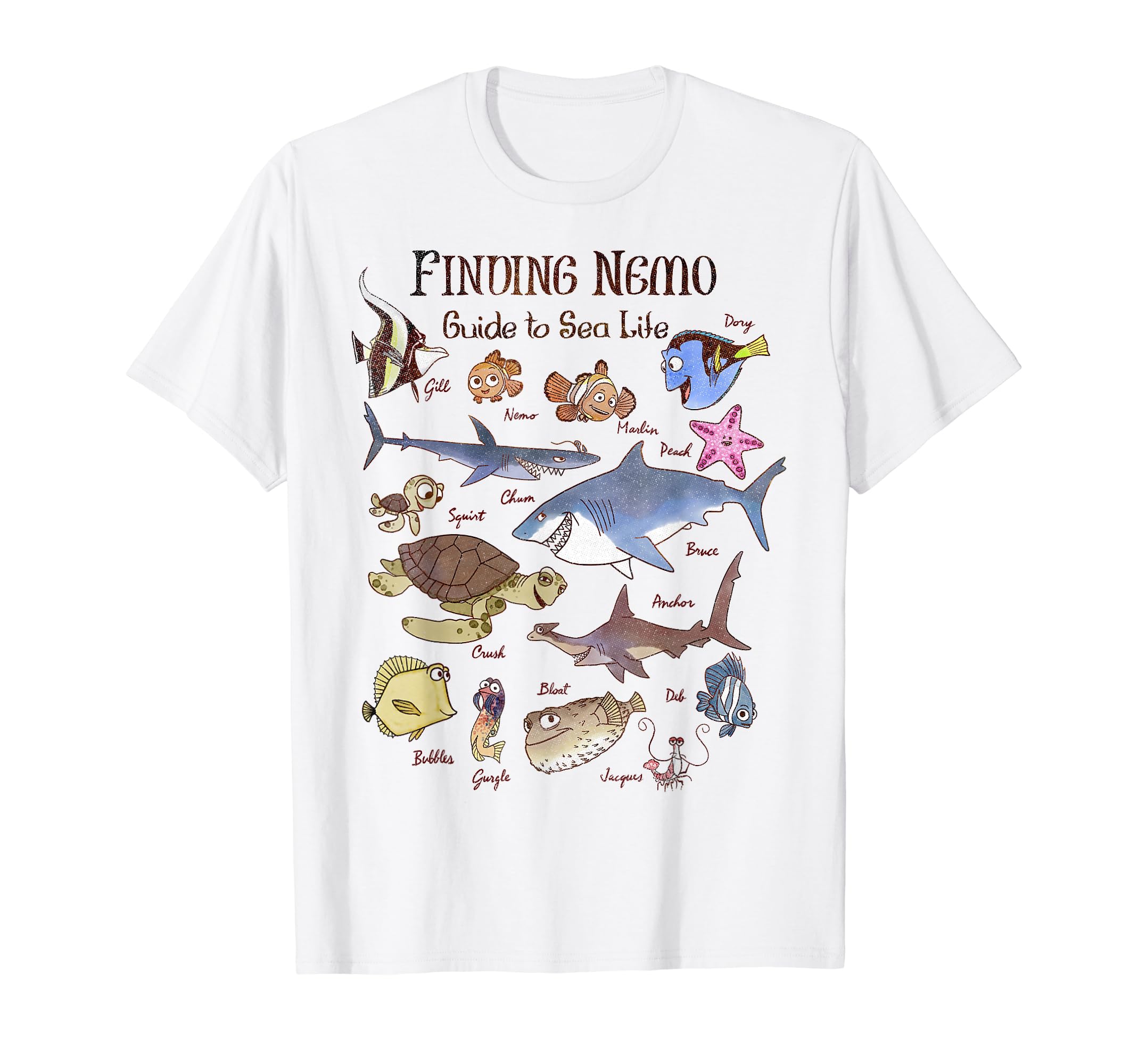 

Disney Pixar Finding Nemo Sea Creatures Guide T-Shirt