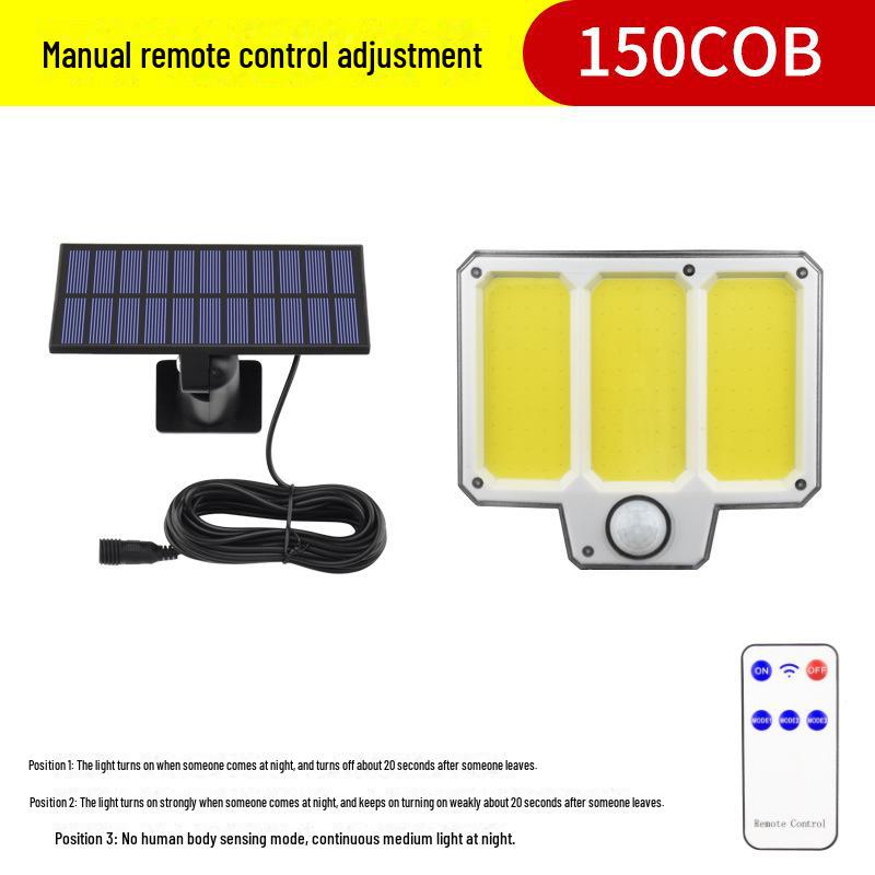 Solar Motion Sensor Wall Lamp: Waterproof Outdoor Lighting for Gardens, Garages, and Streets