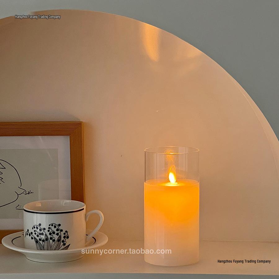 Schwingende Docht-LED-Kerze Nachtlicht – Kreative Schreibtischdekoration für Schlafzimmer-Ambiente