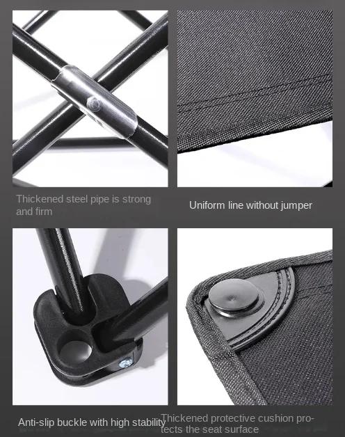 Klappstuhl für den Außenbereich, faltbar, tragbar, Campingstühle, starkes, leichtes Klapp-Strandhocker, Angel- und Outdoor-Möbel