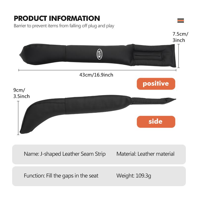 For KIA Car Logo General Seat Gap Filler Leak-proof Filling Strip Auto Decorative Accessories Cerato Proceed Venga Stonic