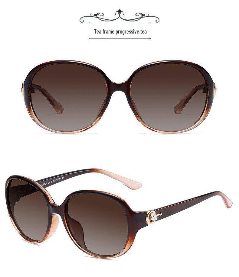 Women's Polarized Rhinestone UV Protection Sunglasses - Stylish Large Frame