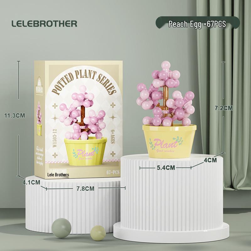 Preserved Flower Bonsai & Rose Succulent Building Blocks - Compatible with LEGO