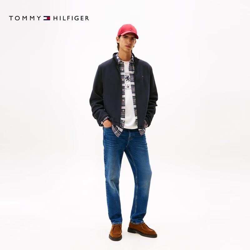 Tommy Hilfiger Men's Lightweight Fleece Stand-Up Collar Cardigan
