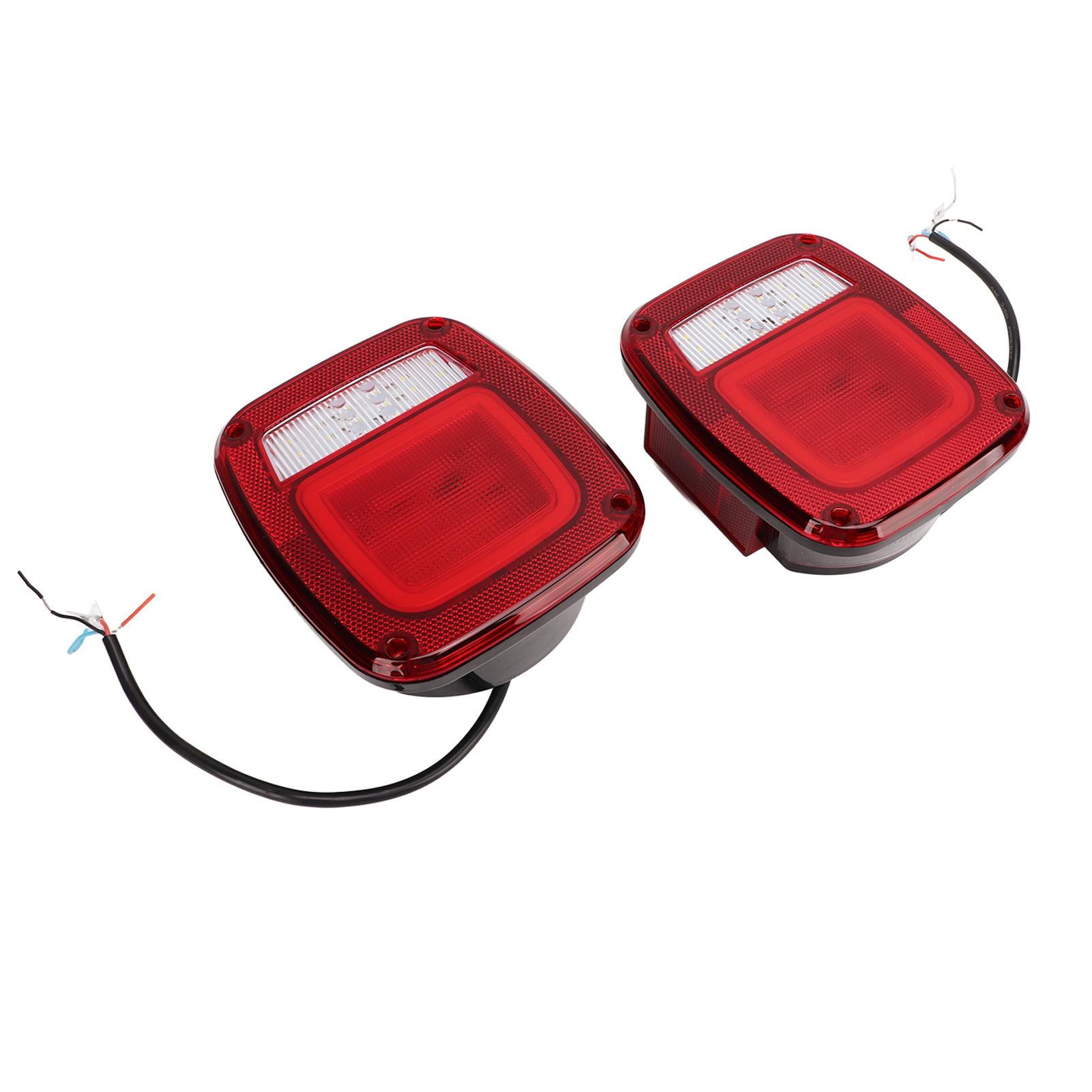 

1 пара задних фонарей в сборе 12 В светодиодный задний фонарь левый правый задний тормоз светодиодный фонарь для Wrangler CJ TJ YJ