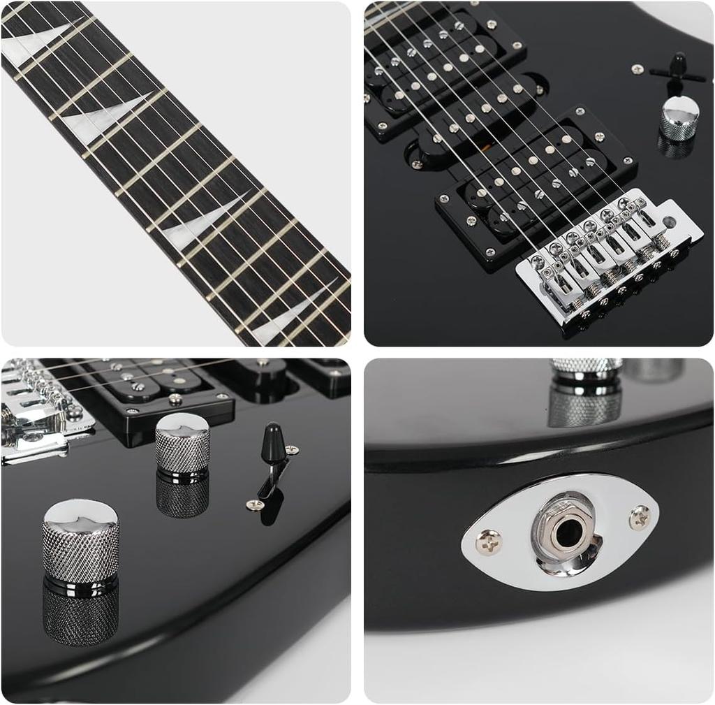 Bullfighter D150 Electric Acoustic Guitar, ST Single Shake, HSH Rock, Pro Performance, Adult Beginner Instrument, Black