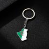 Algeria Map Flag Keychain Stainless Steel Keychain Algeria Remembrances Jewelry Pendant Keyring Gifts for Women and Men