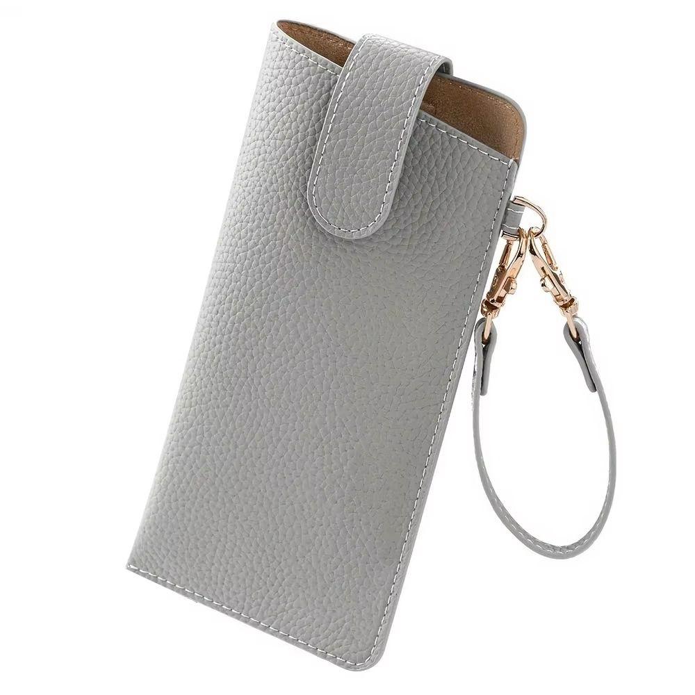 Multifunctional Leather Sunglasses Pouch Waterproof Sunglasses Storage Clip  Male