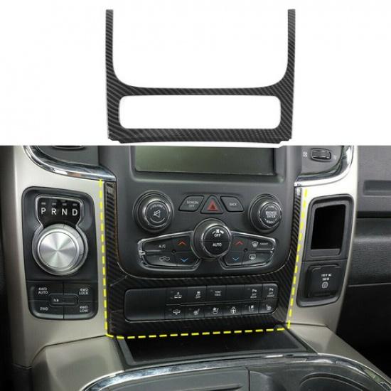 Carbon Fiber Center Console Adjust Switch Panel Cover Trim For Dodge RAM 2010-17