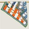 90cm Fashion Women Multicolored Decorative Rolled Edge Double-Sided Color Scarf  Square Handkerchief Neck Scarf