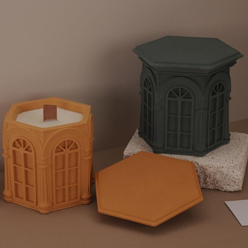 Candlestick Silicone Mold Silicone Candle Holder Molds Flexible Candle Jar Silicone Moulds Soft Silicone Mold for Candle