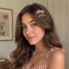 Polka Dot Bangs Clip Korean Snap Clip Fashion Beard Shape Hair Clips  For Women Girls