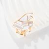 European-American Drip Glaze Enamel Piano Brooch - High-End Musical Instrument Pin