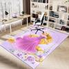 Princess Pink Dress Carpet For Playroom Bedroom Living Room Sofa Home Decorkids Game Area Rug Nonslip Floor Mat