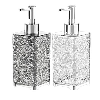 TerraShine Şampuan Şişeleri, 400 ml, 2'li Set, Sabunluk, Doldurulabilir El Sabunu Dispenseri, Manuel, Hafif, Lüks, Şeffaf, Şık, İçin