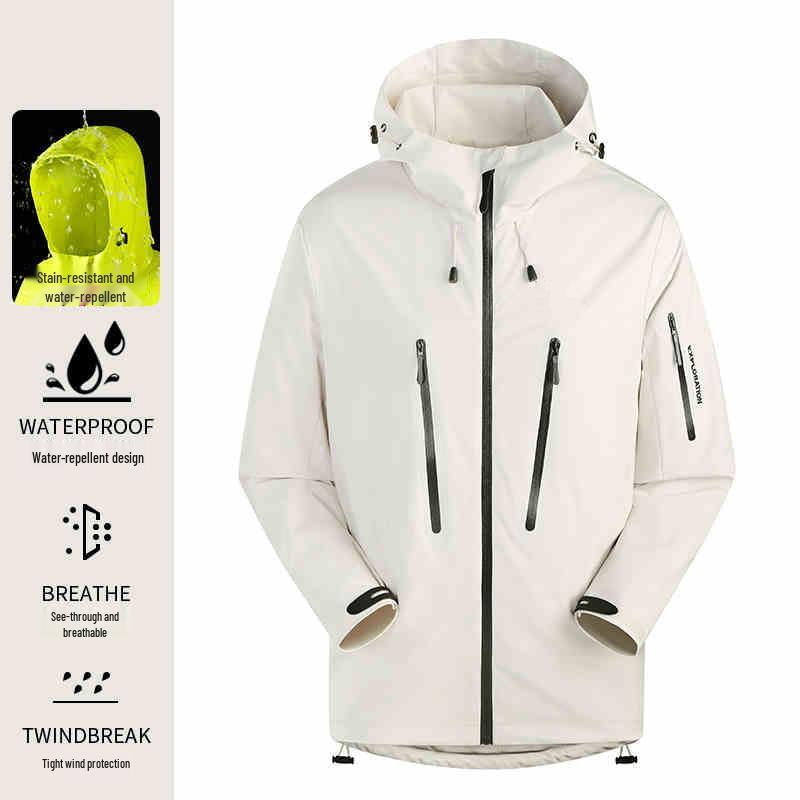 Big Brand Blue Assault Jacket 2025: Windproof, Waterproof, Stylish for Men & Women, Ideal for Spring & Autumn Mountaineering.
