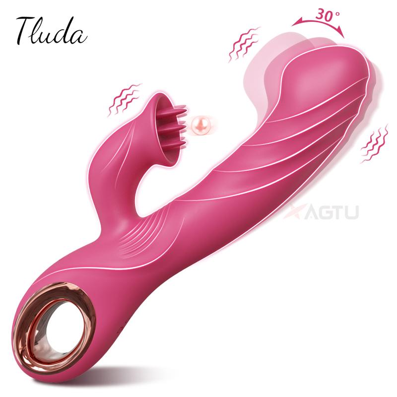Вибратор Wiggle Swing G-Spot Rabbit для женщин, вагинальный вибратор, стимулятор клитора, женский мастурбатор, взрослая секс-игрушка для женщин ZD142-RD