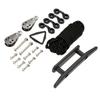 Kayak Boat Anchor Trolley Kit W/ Rope Cleat Screws Ring Pad Eyes Pulleys
