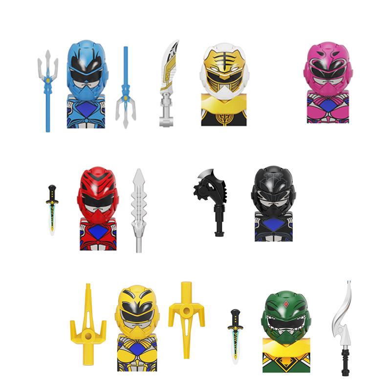 KF1570 KF6477 Mini Force Filmreihe Powered Soldiers Bausteine Krieger Ranger Zusammenbau Steine Actionfiguren Spielzeug Geschenke