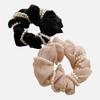 Jlauren Pearl Strap Chiffon Scrunchie H01430